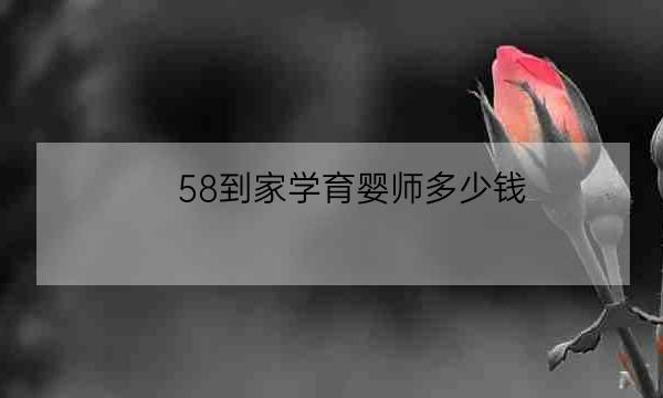 58到家学育婴师多少钱,我想去月子中心上班-全优教育