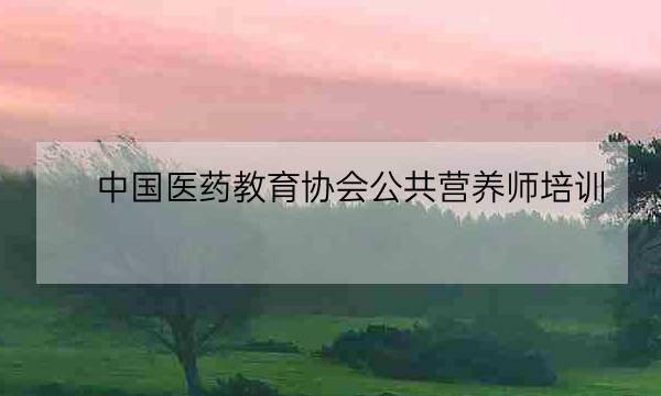 中国医药教育协会公共营养师培训,中国医药教育协会会长-全优教育