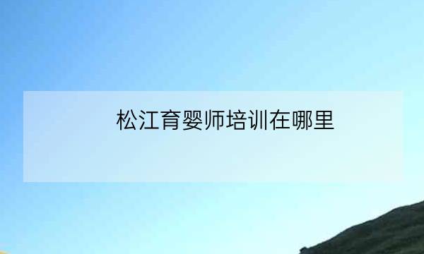 松江育婴师培训在哪里,育婴师培训公司-全优教育