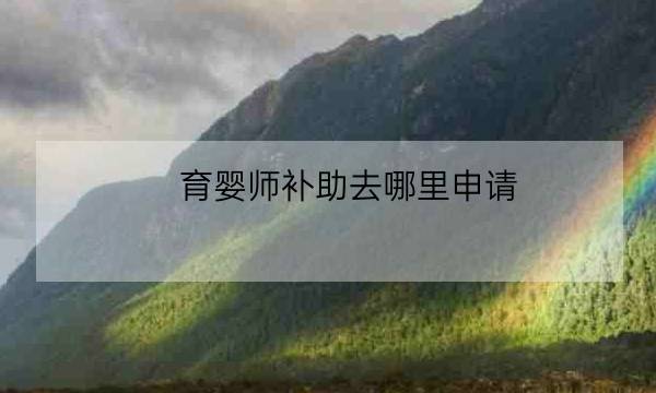 育婴师补助去哪里申请,育婴师如何领取国家补贴-全优教育