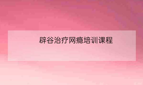 辟谷治疗网瘾培训课程-全优教育